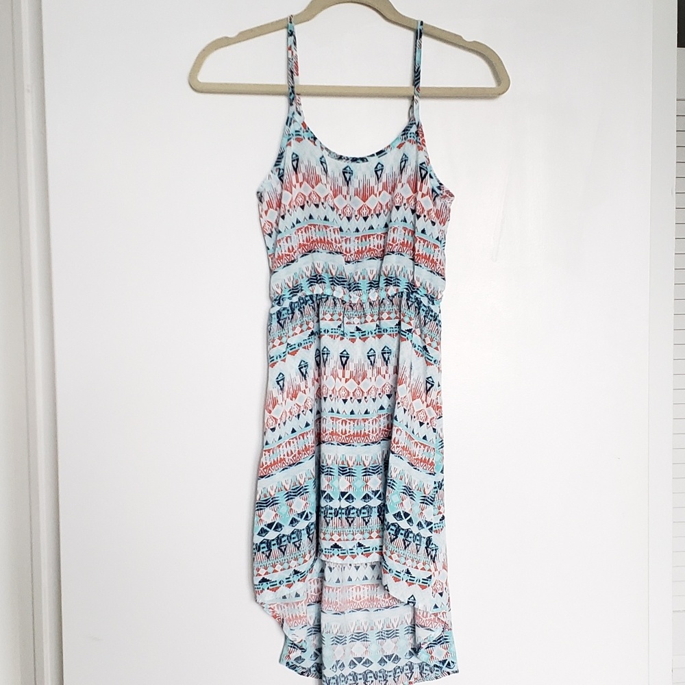 Pink Rose Strappy Hi-Low Dress